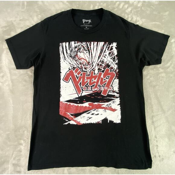 Berserk | Mens | Sparkle Graphic Tee Shirt | Medium | Black/White/Red | Anime - Picture 1 of 8